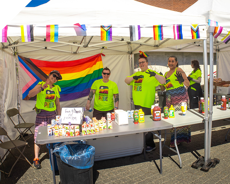 NMN Team at the 2026 Yellowknife Pride Parade & Park Celebration at Somba K’e Park