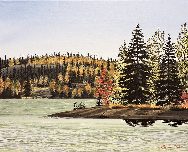 Serene Fall Season, acrylic, by Darrell Chocolate