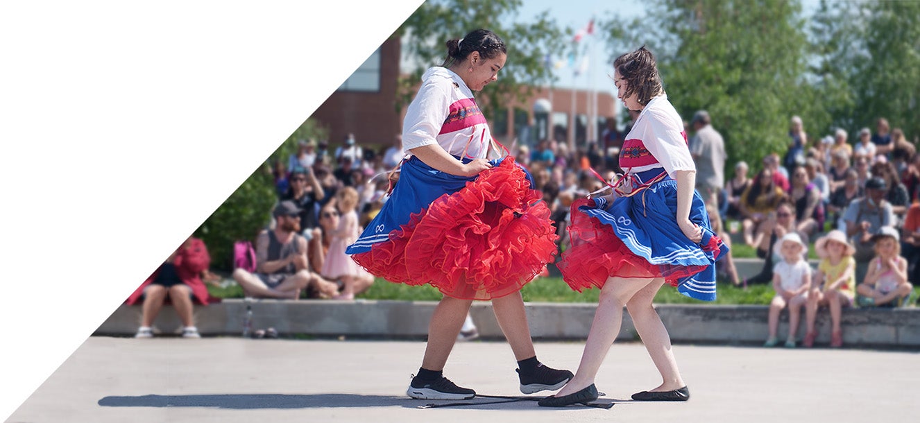 Dancing indigenous girls during National Indigenous Day