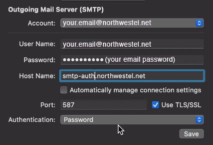 Mac Mail Email Settings