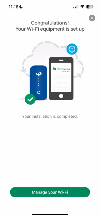 Congratulations Your Wi-Fi equipment is set up
