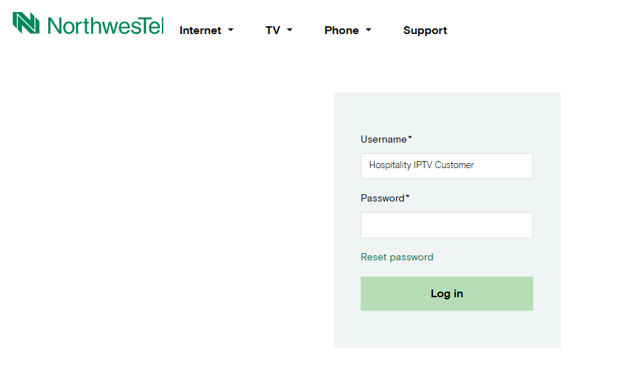 Select Reset Password