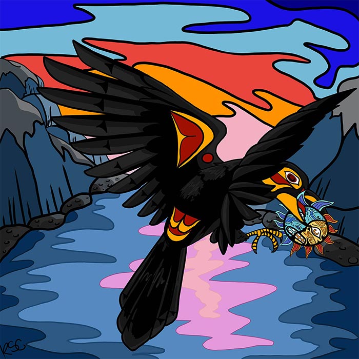 The Crow and the Native Spirit: Art by Kayla Smith-Clarke