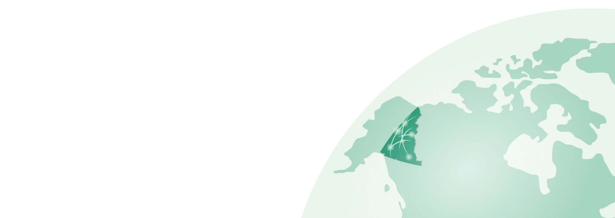 Illustration of Globe with highlight of a connected Yukon