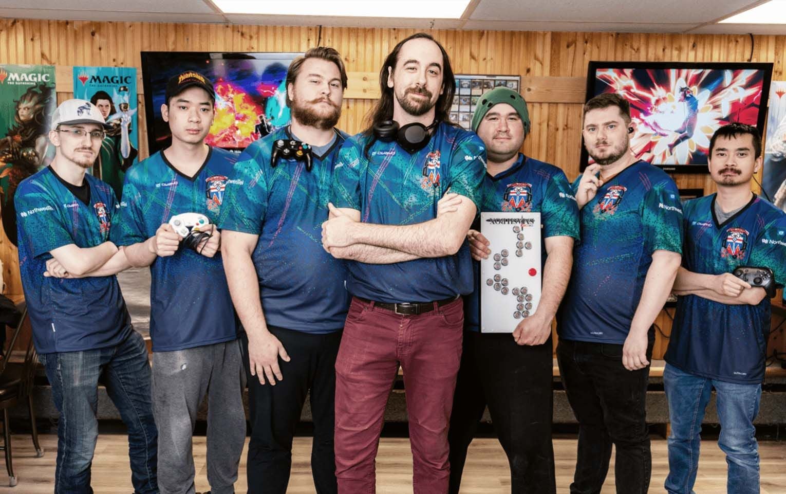 eSports team Yukon, Battle of BC (L-R): Levi (Psykotic), Michael (Maxxi), Tommy (Tommy), Brandon (Eldritch), Devon (Maple ii), Cody (UUDD), John (John). Missing: Rich (Rain) eSports team Yukon