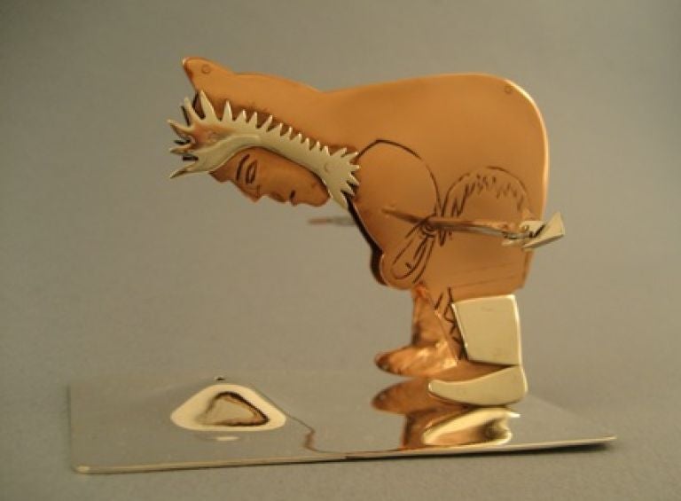 Man Waiting at a Seal Hole: Art by Qummuatuk Ashoona