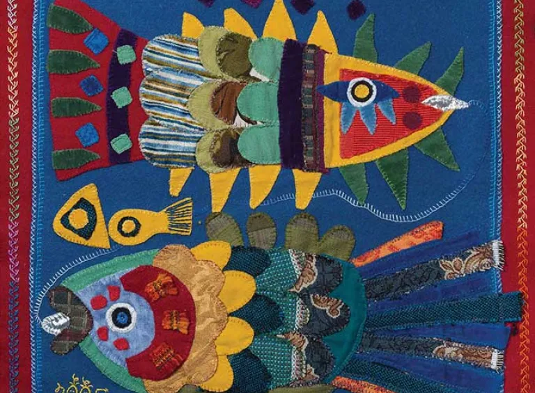 Female and Male Fishes Communication and Attracted to One Another: Art by Annie Petaulassie