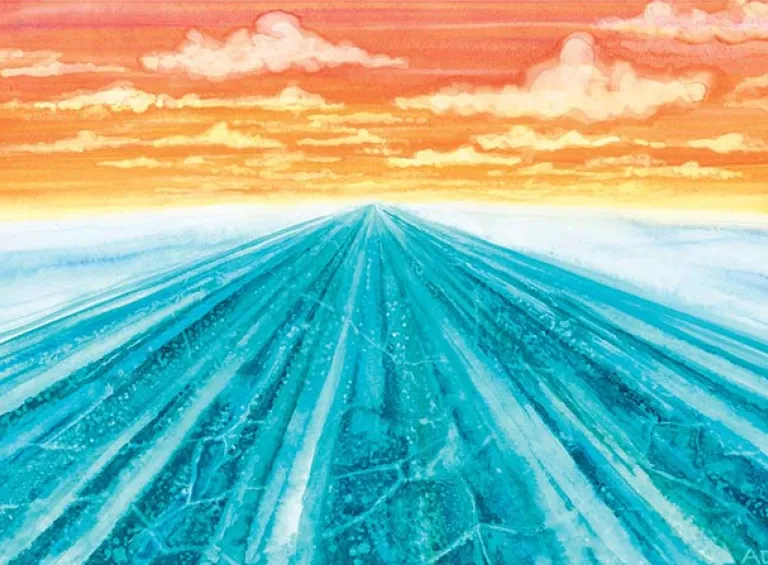 Tuk Ice Road: Art by Anick Deschenes Jenks