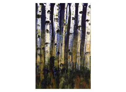 Schwatka Lake Aspen Grove – Autumn: Art by Melody Hazel