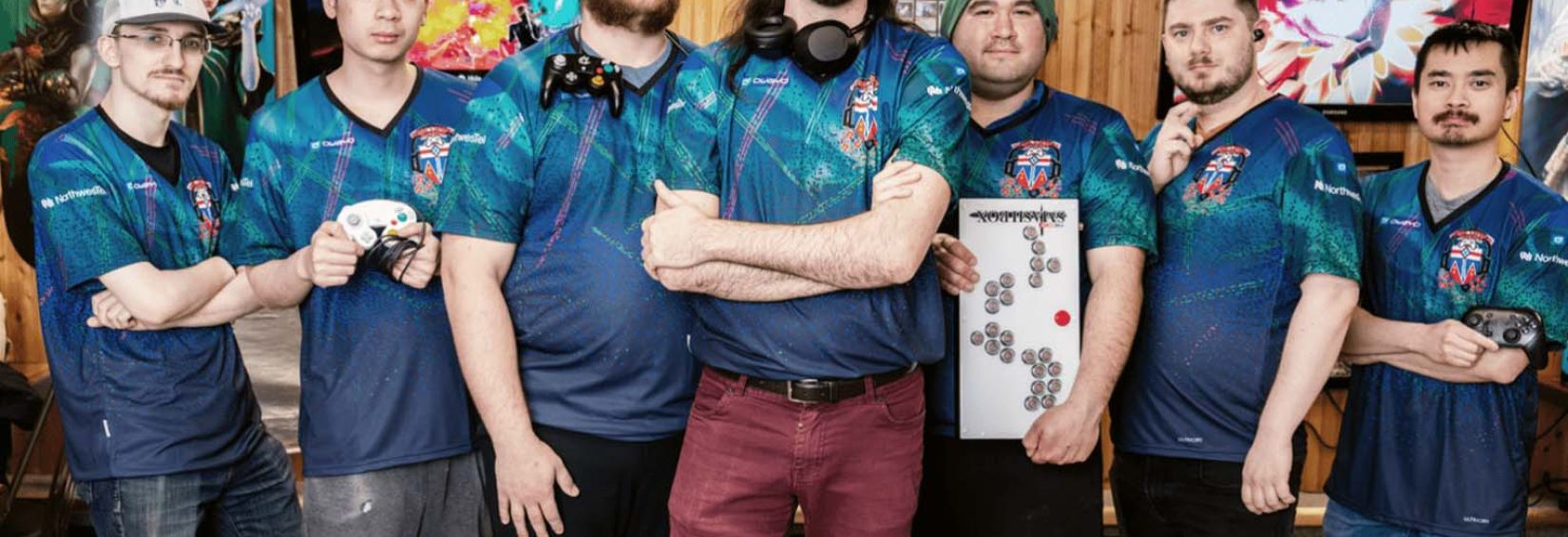 eSports team Yukon, Battle of BC (L-R): Levi (Psykotic), Michael (Maxxi), Tommy (Tommy), Brandon (Eldritch), Devon (Maple ii), Cody (UUDD), John (John). Missing: Rich (Rain) eSports team Yukon