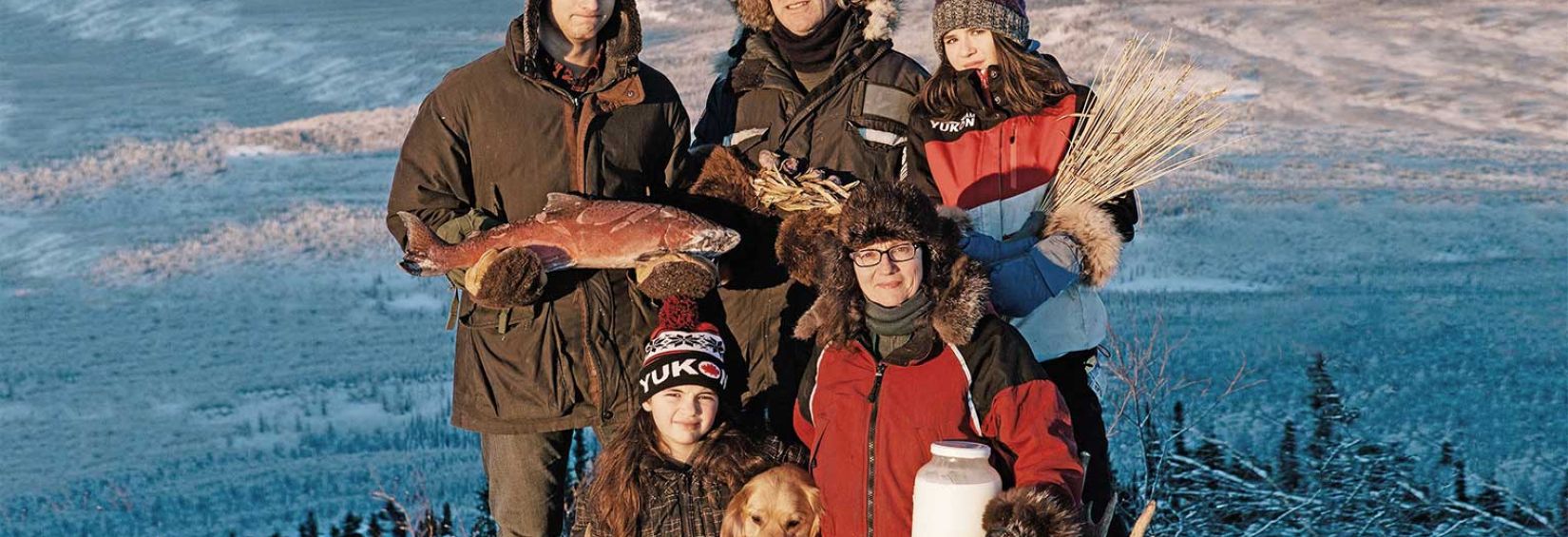 Suzanne Crocker and her family Suzanne Crocker and her family outside on a mountain in winter